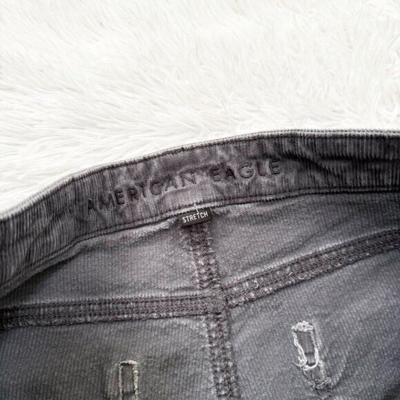Women American Eagle High Rise Straight Leg Jeans Smoke Gray 6 Regular - Picture 5 of 8